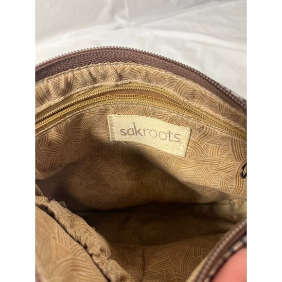 Sakroots Campus Mini Purse Artist Circle Peace Bird Print Crossbody Sequins Jute - Picture 9 of 16